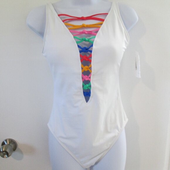 Bleu by Rod Beattie Women's Core-Lace-Down Mio One-Piece Swimsuit Sz 6 - Picture 6 of 11